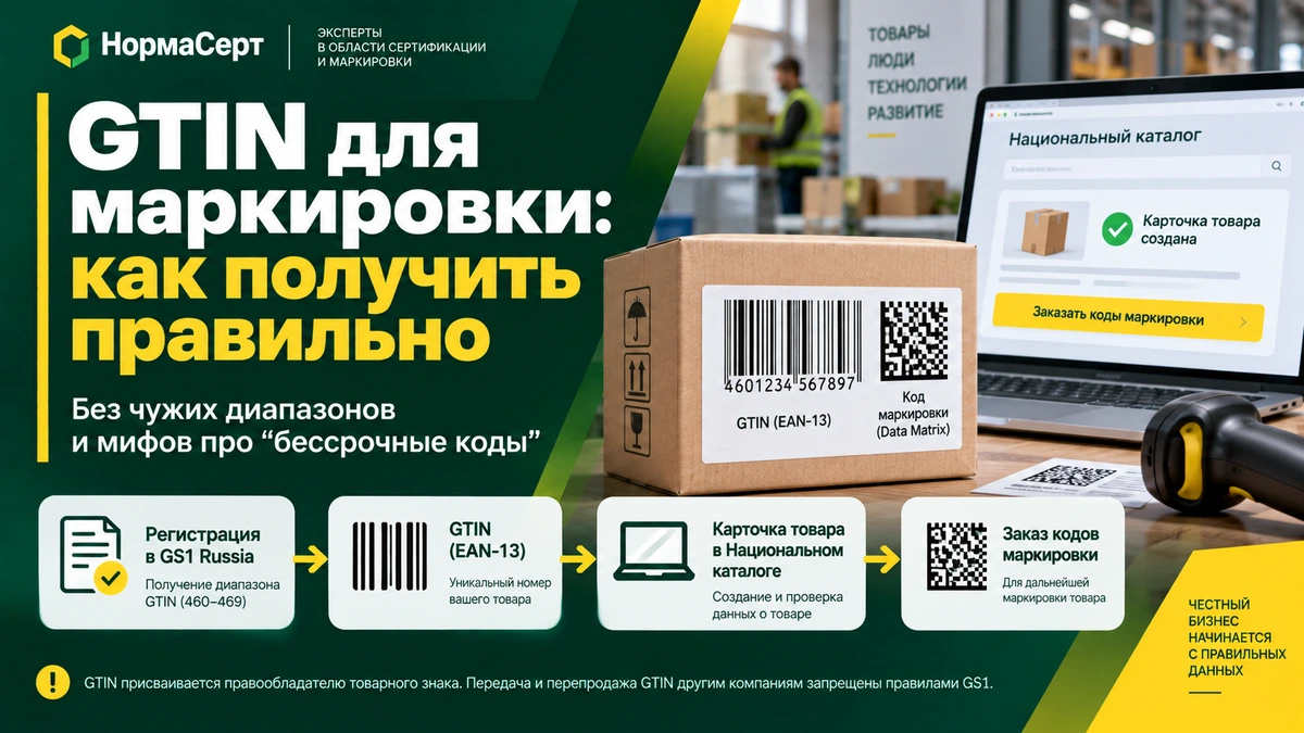 GTIN для обязательной маркировки — как получить код правильно