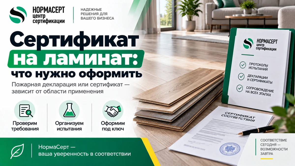 Сертификат на ламинат — пожарная декларация и сертификация в НормаСерт