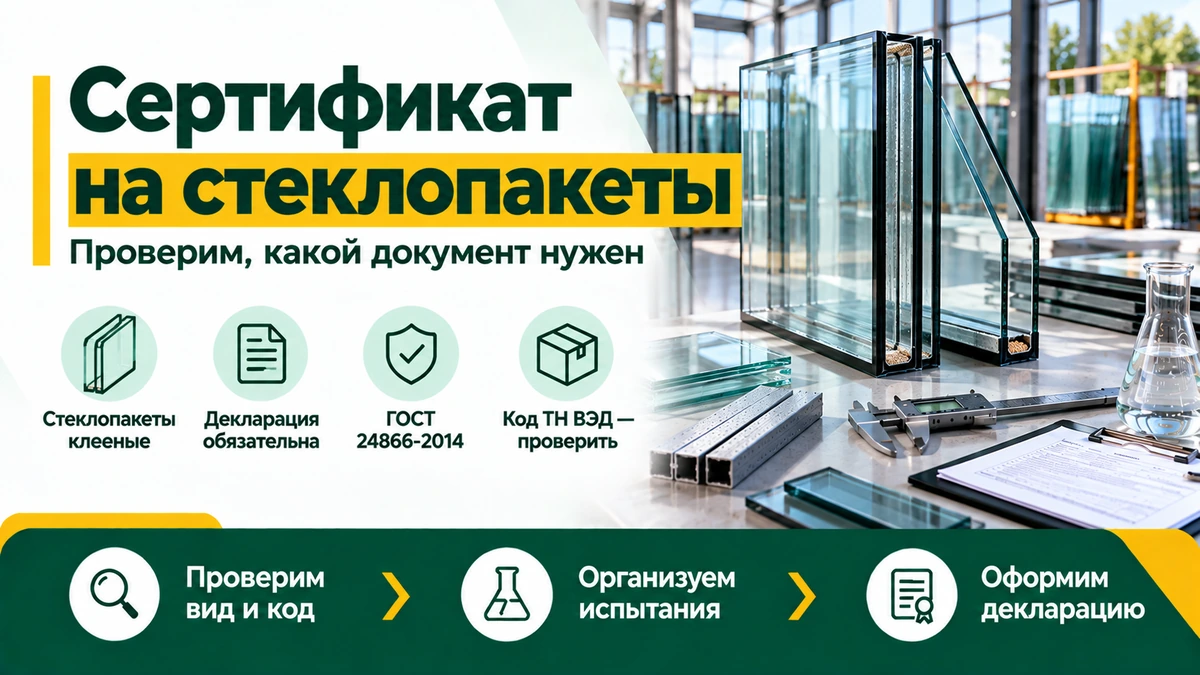 Сертификат на стеклопакеты — декларация, ГОСТ 24866-2014 и испытания