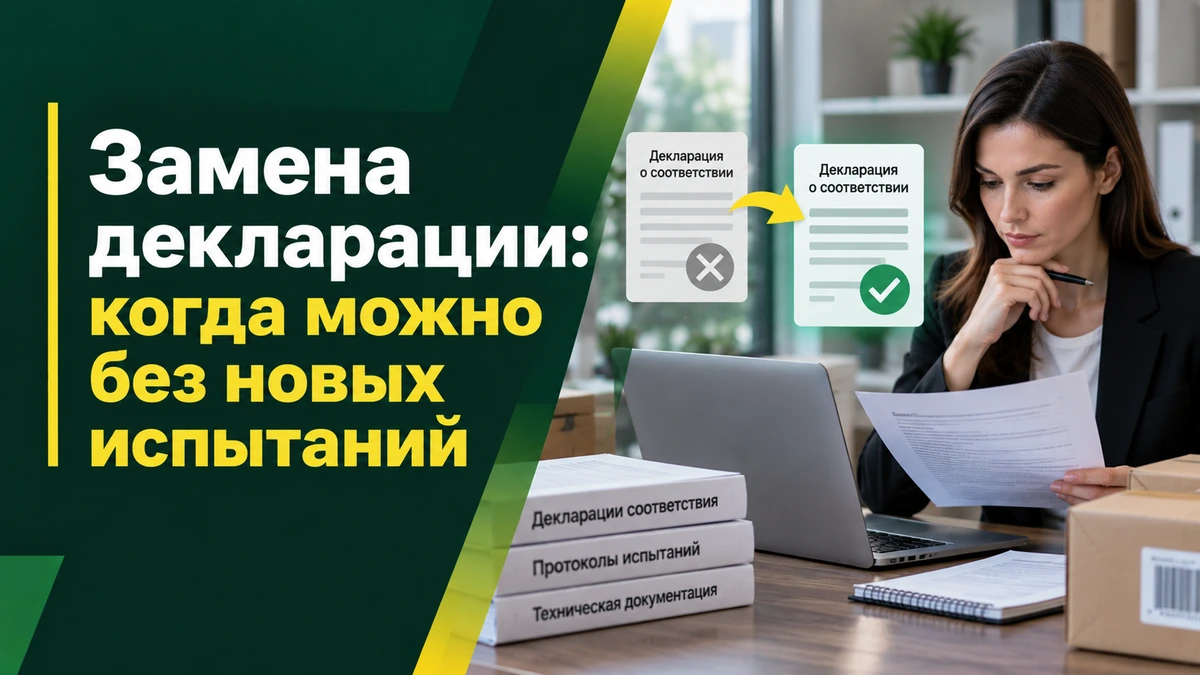 Замена декларации о соответствии без новых лабораторных испытаний