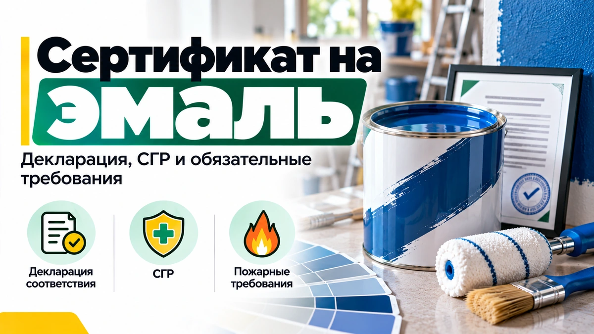 Сертификат на эмаль — декларация, СГР и обязательные испытания лакокрасочной продукции